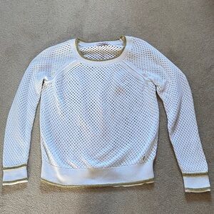 Juicy Couture White Sweater with Gold Accents